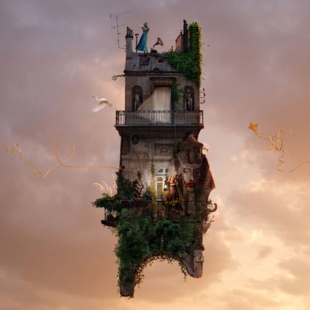 Zeynep represents flying houses le crépuscule des dieux